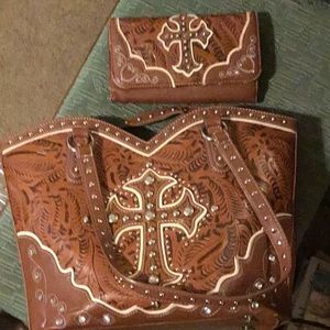Western Purse and Wallet Set